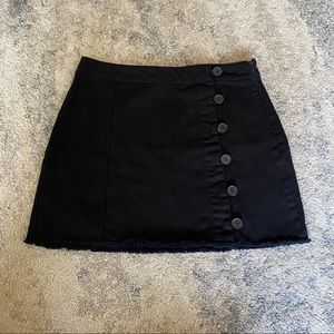 A-Line Mini Skirt with Buttons